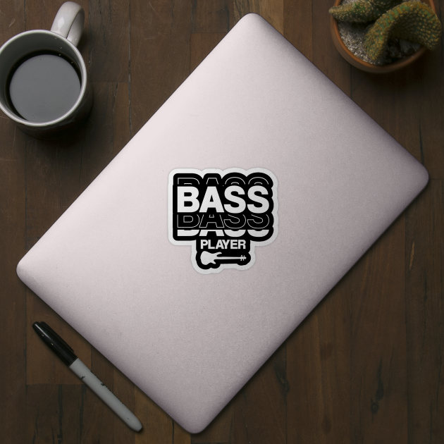 Bass Player gift Modern Minimalistic Typography by star trek fanart and more